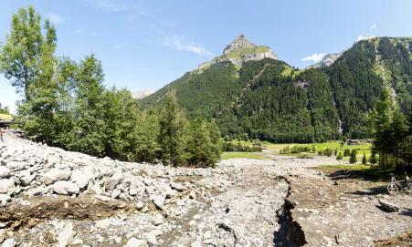 Bild eines Murgangs in Engelberg