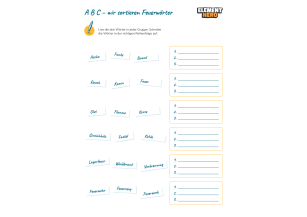 Wörter nach ABC sortieren